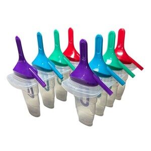 Lick N Sip Ice Lolly Moulds DIY Popsicles Frozen Treat Built in Straw Drip Guard